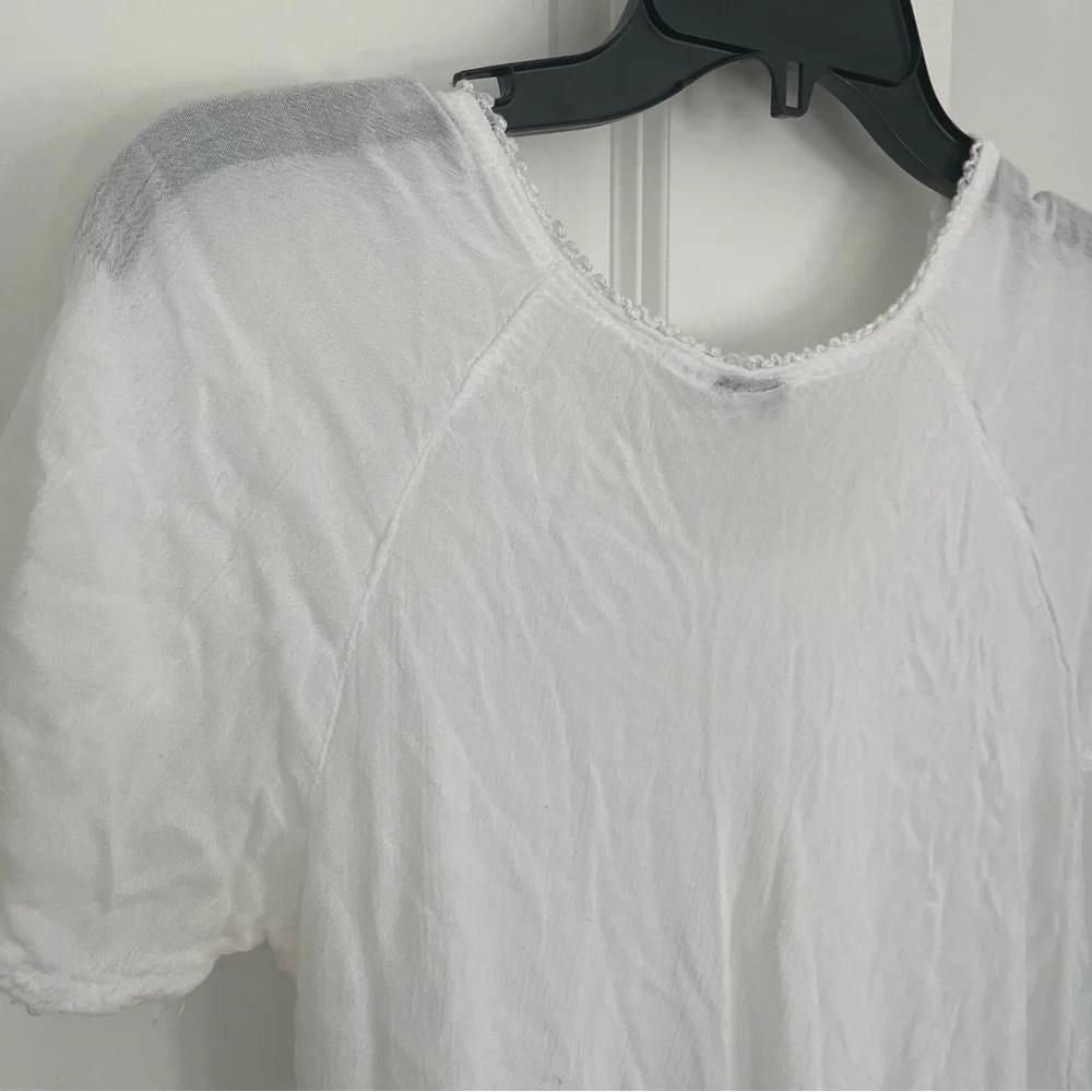S.R. Fashion Embroidered Shift Tent Dress Dainty White Size L - Picture 7 of 11